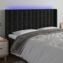 Kopfteil aus schwarzem Samt mit LED 163x16x118/128 cm von vidaXL, Kopf- und Fußteile - Ref: Foro24-3124538, Preis: 117,25 €, ...