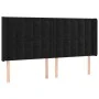 Black velvet headboard with LED 163x16x118/128 cm by vidaXL, Headboards and footboards - Ref: Foro24-3124538, Price: 123,86 €...