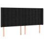 Kopfteil aus schwarzem Samt mit LED 163x16x118/128 cm von vidaXL, Kopf- und Fußteile - Ref: Foro24-3124538, Preis: 117,25 €, ...