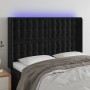 Kopfteil aus schwarzem Samt mit LED 147x16x118/128 cm von vidaXL, Kopf- und Fußteile - Ref: Foro24-3124532, Preis: 163,01 €, ...