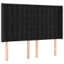 Kopfteil aus schwarzem Samt mit LED 147x16x118/128 cm von vidaXL, Kopf- und Fußteile - Ref: Foro24-3124532, Preis: 163,01 €, ...