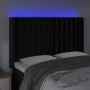 Cabecero con LED de terciopelo negro 147x16x118/128 cm de vidaXL, Cabeceros y pies de cama - Ref: Foro24-3124532, Precio: 140...