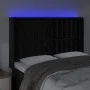 Cabecero con LED de terciopelo negro 147x16x118/128 cm de vidaXL, Cabeceros y pies de cama - Ref: Foro24-3124532, Precio: 158...