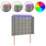 Cabecero con LED de terciopelo gris claro 83x16x118/128 cm de vidaXL, Cabeceros y pies de cama - Ref: Foro24-3124512, Precio:...