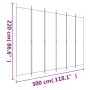 Trennwand mit 6 weißen Stoffbahnen 300x220 cm von vidaXL, Raumteiler - Ref: Foro24-350206, Preis: 53,31 €, Rabatt: %