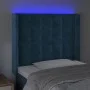 LED-Kopfteil aus dunkelblauem Samt, 103 x 16 x 118/128 cm von vidaXL, Kopf- und Fußteile - Ref: Foro24-3124528, Preis: 97,57 ...