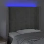Light gray velvet headboard with LED 93x16x118/128 cm by vidaXL, Headboards and footboards - Ref: Foro24-3124518, Price: 79,8...