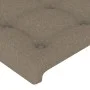 Headboard with LED in taupe gray fabric 93x16x118/128 cm by vidaXL, Headboards and footboards - Ref: Foro24-3124468, Price: 9...