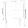 Headboard with LED in taupe gray fabric 93x16x118/128 cm by vidaXL, Headboards and footboards - Ref: Foro24-3124468, Price: 9...