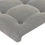 Hellgraues Samtkopfteil mit LED 163x16x118/128 cm von vidaXL, Kopf- und Fußteile - Ref: Foro24-3124536, Preis: 142,70 €, Raba...