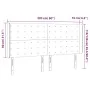 Hellgraues Samtkopfteil mit LED 203x16x118/128 cm von vidaXL, Kopf- und Fußteile - Ref: Foro24-3124548, Preis: 146,80 €, Raba...