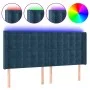 LED-Kopfteil aus dunkelblauem Samt, 183 x 16 x 118/128 cm von vidaXL, Kopf- und Fußteile - Ref: Foro24-3124546, Preis: 138,96...