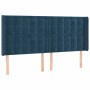 LED-Kopfteil aus dunkelblauem Samt, 183 x 16 x 118/128 cm von vidaXL, Kopf- und Fußteile - Ref: Foro24-3124546, Preis: 142,20...