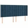 LED-Kopfteil aus dunkelblauem Samt, 183 x 16 x 118/128 cm von vidaXL, Kopf- und Fußteile - Ref: Foro24-3124546, Preis: 138,96...