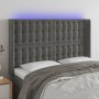Dunkelgraues Samtkopfteil mit LED 147x16x118/128 cm von vidaXL, Kopf- und Fußteile - Ref: Foro24-3124531, Preis: 137,82 €, Ra...