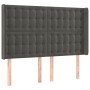 Dunkelgraues Samtkopfteil mit LED 147x16x118/128 cm von vidaXL, Kopf- und Fußteile - Ref: Foro24-3124531, Preis: 137,82 €, Ra...