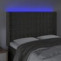 Dunkelgraues Samtkopfteil mit LED 147x16x118/128 cm von vidaXL, Kopf- und Fußteile - Ref: Foro24-3124531, Preis: 137,82 €, Ra...