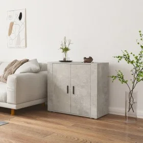Concrete gray plywood sideboard 80x33x70 cm by vidaXL, Sideboards - Ref: Foro24-816564, Price: 86,45 €, Discount: %