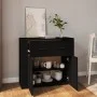 Black plywood sideboard 80x33x70 cm by vidaXL, Sideboards - Ref: Foro24-816569, Price: 75,79 €, Discount: %