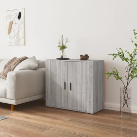 Sonoma gray plywood sideboard 80x33x70 cm by vidaXL, Sideboards - Ref: Foro24-816566, Price: 93,84 €, Discount: %
