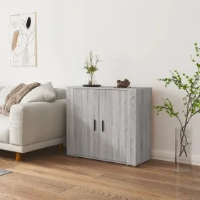 Sonoma gray plywood sideboard 80x33x70 cm by vidaXL, Sideboards - Ref: Foro24-816566, Price: 91,38 €, Discount: %