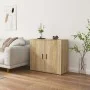 Aparador madera contrachapada color roble Sonoma 80x33x70 cm de vidaXL, Aparadores - Ref: Foro24-816563, Precio: 83,34 €, Des...