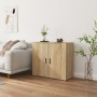 Sideboard aus Sonoma-Eichensperrholz, 80 x 33 x 70 cm von vidaXL, Sideboards - Ref: Foro24-816563, Preis: 78,88 €, Rabatt: %