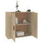 Aparador madera contrachapada color roble Sonoma 80x33x70 cm de vidaXL, Aparadores - Ref: Foro24-816563, Precio: 83,34 €, Des...