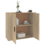 Sideboard aus Sonoma-Eichensperrholz, 80 x 33 x 70 cm von vidaXL, Sideboards - Ref: Foro24-816563, Preis: 78,88 €, Rabatt: %