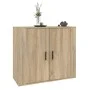 Aparador madera contrachapada color roble Sonoma 80x33x70 cm de vidaXL, Aparadores - Ref: Foro24-816563, Precio: 83,34 €, Des...