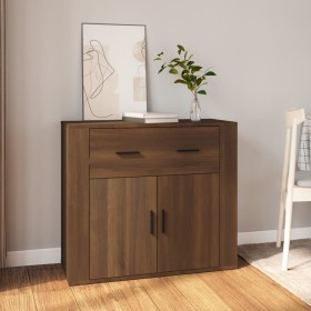 Aparador de madera contrachapada marrón roble 80x33x70 cm de vidaXL, Aparadores - Ref: Foro24-816575, Precio: 78,00 €, Descue...