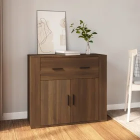 Sideboard aus braunem Eichensperrholz, 80 x 33 x 70 cm von vidaXL, Sideboards - Ref: Foro24-816575, Preis: 74,89 €, Rabatt: %