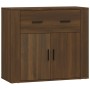 Sideboard aus braunem Eichensperrholz, 80 x 33 x 70 cm von vidaXL, Sideboards - Ref: Foro24-816575, Preis: 78,00 €, Rabatt: %