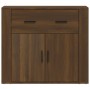 Sideboard aus braunem Eichensperrholz, 80 x 33 x 70 cm von vidaXL, Sideboards - Ref: Foro24-816575, Preis: 78,00 €, Rabatt: %