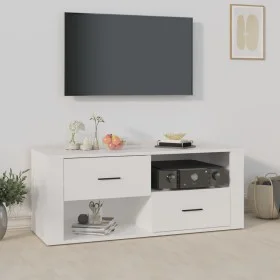 Weißer TV-Schrank aus Sperrholz, 100 x 35 x 40 cm von vidaXL, TV-Möbel - Ref: Foro24-823099, Preis: 59,42 €, Rabatt: %