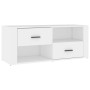 Weißer TV-Schrank aus Sperrholz, 100 x 35 x 40 cm von vidaXL, TV-Möbel - Ref: Foro24-823099, Preis: 60,02 €, Rabatt: %