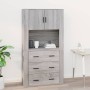 Armario de pared madera contrachapada gris Sonoma 80x33x80 cm de vidaXL, Aparadores - Ref: Foro24-816590, Precio: 79,42 €, De...