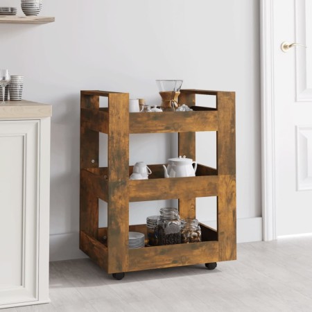 Smoked oak plywood kitchen cart 60x45x80cm by vidaXL, Kitchen and dining carts - Ref: Foro24-816821, Price: 64,60 €, Discount: %