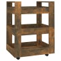 Carrito de cocina madera contrachapada roble ahumado 60x45x80cm de vidaXL, Carros de cocina y comedor - Ref: Foro24-816821, P...
