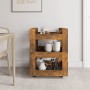 Carrito de cocina madera contrachapada roble ahumado 60x45x80cm de vidaXL, Carros de cocina y comedor - Ref: Foro24-816821, P...