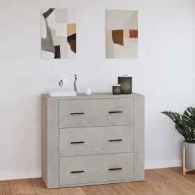 Concrete gray plywood sideboard 80x33x70 cm by vidaXL, Sideboards - Ref: Foro24-816580, Price: 92,79 €, Discount: %