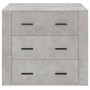 Aparador de madera contrachapada gris hormigón 80x33x70 cm de vidaXL, Aparadores - Ref: Foro24-816580, Precio: 94,68 €, Descu...