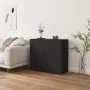 Schwarzes Sperrholz-Sideboard 80x33x70 cm von vidaXL, Sideboards - Ref: Foro24-816561, Preis: 88,15 €, Rabatt: %
