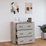 Aparador de madera contrachapada gris hormigón 80x33x70 cm de vidaXL, Aparadores - Ref: Foro24-816580, Precio: 94,68 €, Descu...