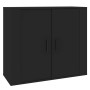 Black plywood sideboard 80x33x70 cm by vidaXL, Sideboards - Ref: Foro24-816561, Price: 89,12 €, Discount: %
