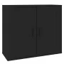 Schwarzes Sperrholz-Sideboard 80x33x70 cm von vidaXL, Sideboards - Ref: Foro24-816561, Preis: 88,15 €, Rabatt: %