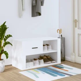 White plywood shoe cabinet 80x35x45 cm by vidaXL, Shoe racks and shoe organizers - Ref: Foro24-816752, Price: 41,55 €, Discou...