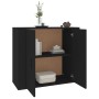 Black plywood sideboard 80x33x70 cm by vidaXL, Sideboards - Ref: Foro24-816561, Price: 89,12 €, Discount: %