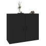 Black plywood sideboard 80x33x70 cm by vidaXL, Sideboards - Ref: Foro24-816561, Price: 89,12 €, Discount: %