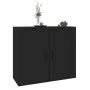 Schwarzes Sperrholz-Sideboard 80x33x70 cm von vidaXL, Sideboards - Ref: Foro24-816561, Preis: 88,15 €, Rabatt: %